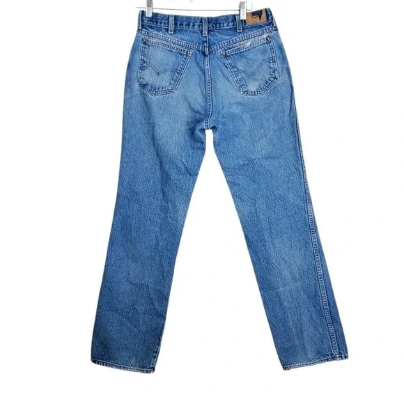 Vtg 80s Levis 557 Blue Jeans Mens 33x34 Distressed Straight Tapered (30x32) USA